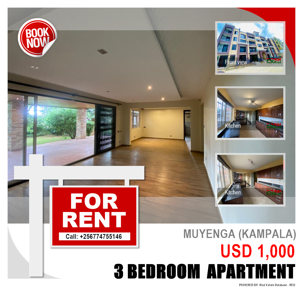 3 bedroom Apartment  for rent in Muyenga Kampala Uganda, code: 199435