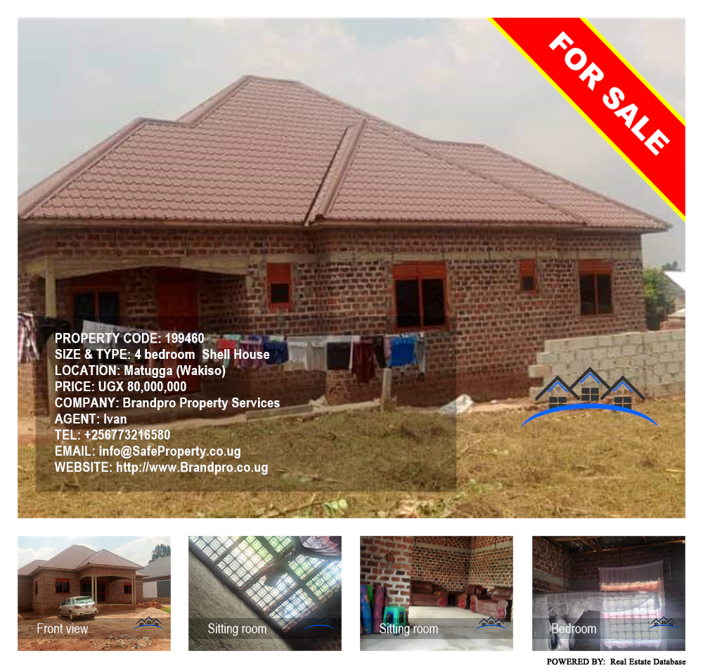 4 bedroom Shell House  for sale in Matugga Wakiso Uganda, code: 199460