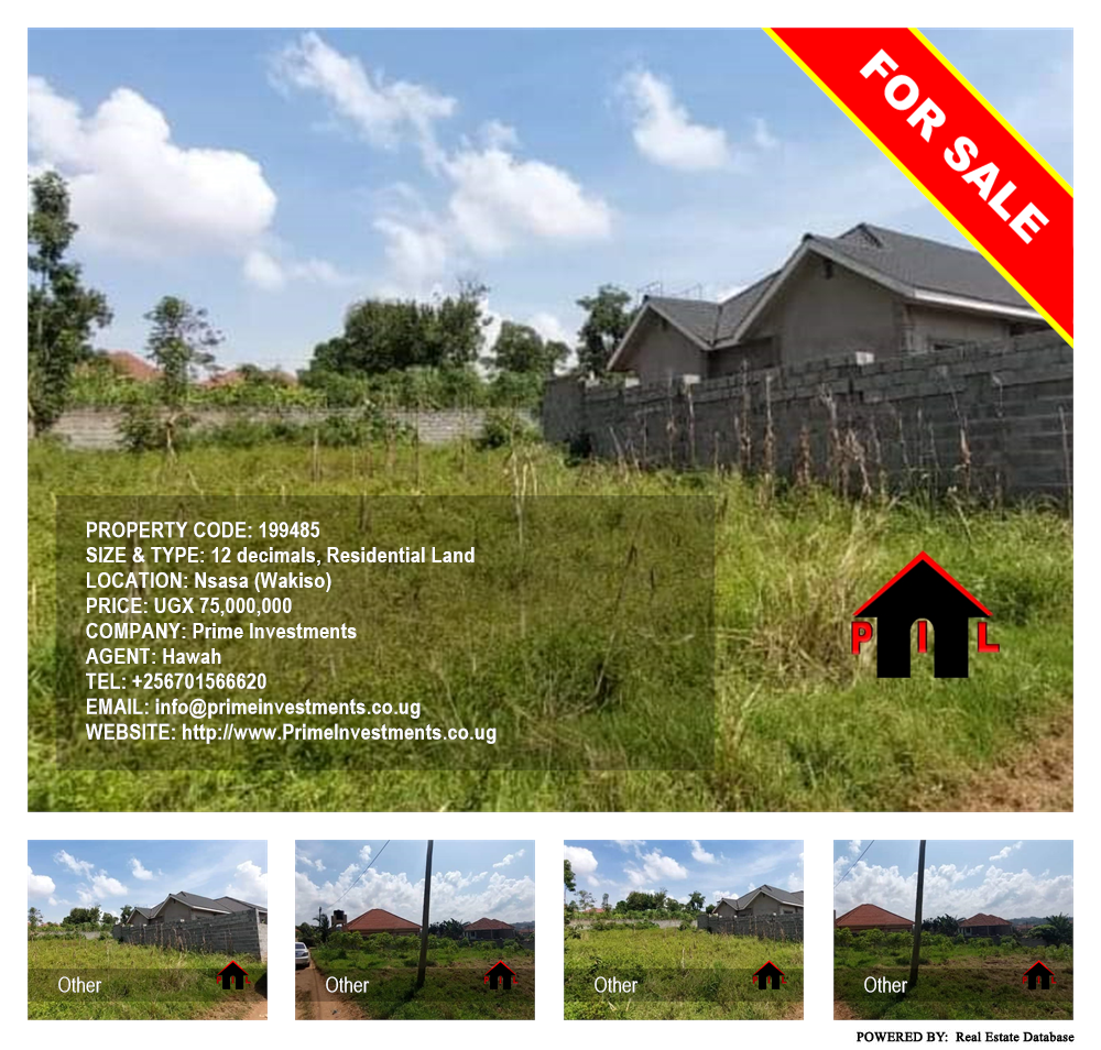 Residential Land  for sale in Nsasa Wakiso Uganda, code: 199485