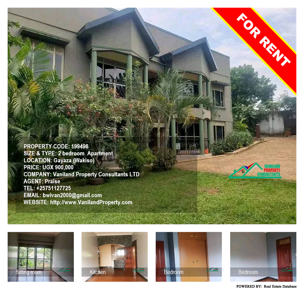 2 bedroom Apartment  for rent in Gayaza Wakiso Uganda, code: 199496