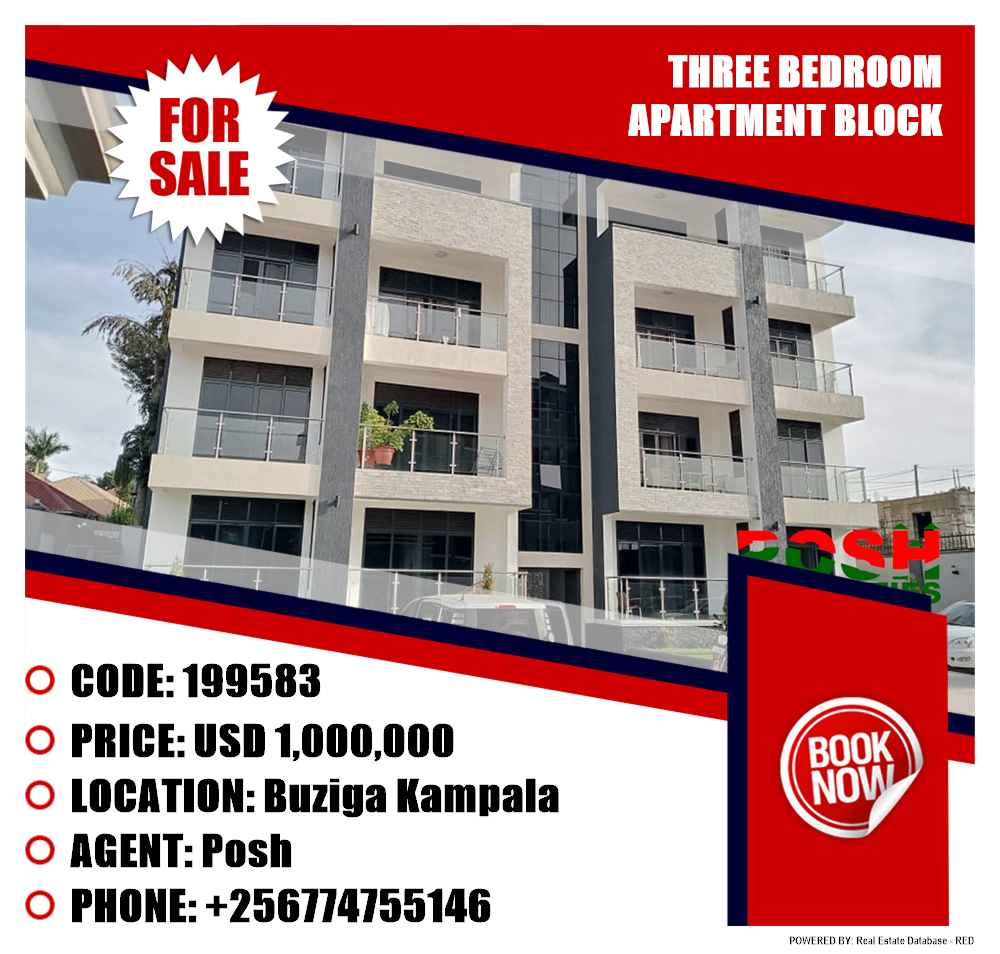 3 bedroom Apartment block  for sale in Buziga Kampala Uganda, code: 199583