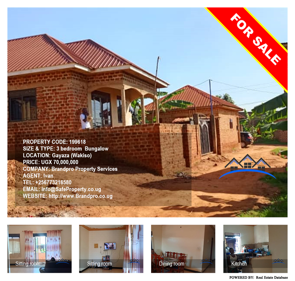3 bedroom Bungalow  for sale in Gayaza Wakiso Uganda, code: 199618
