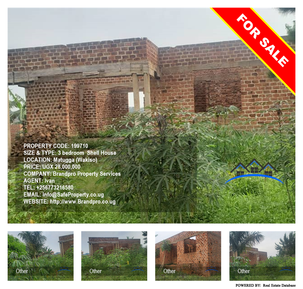 3 bedroom Shell House  for sale in Matugga Wakiso Uganda, code: 199710