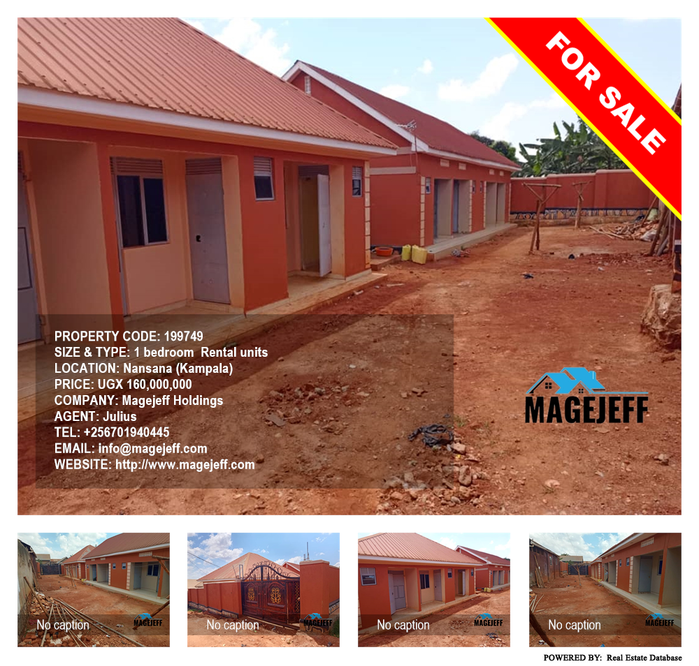 1 bedroom Rental units  for sale in Nansana Kampala Uganda, code: 199749