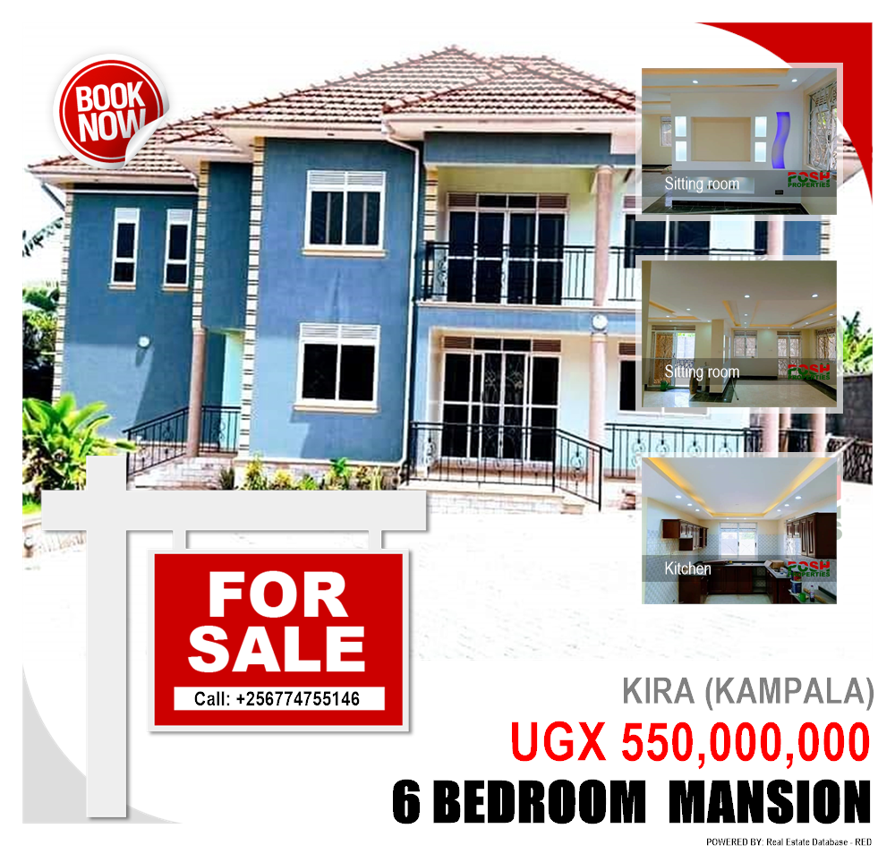 6 bedroom Mansion  for sale in Kira Kampala Uganda, code: 199800