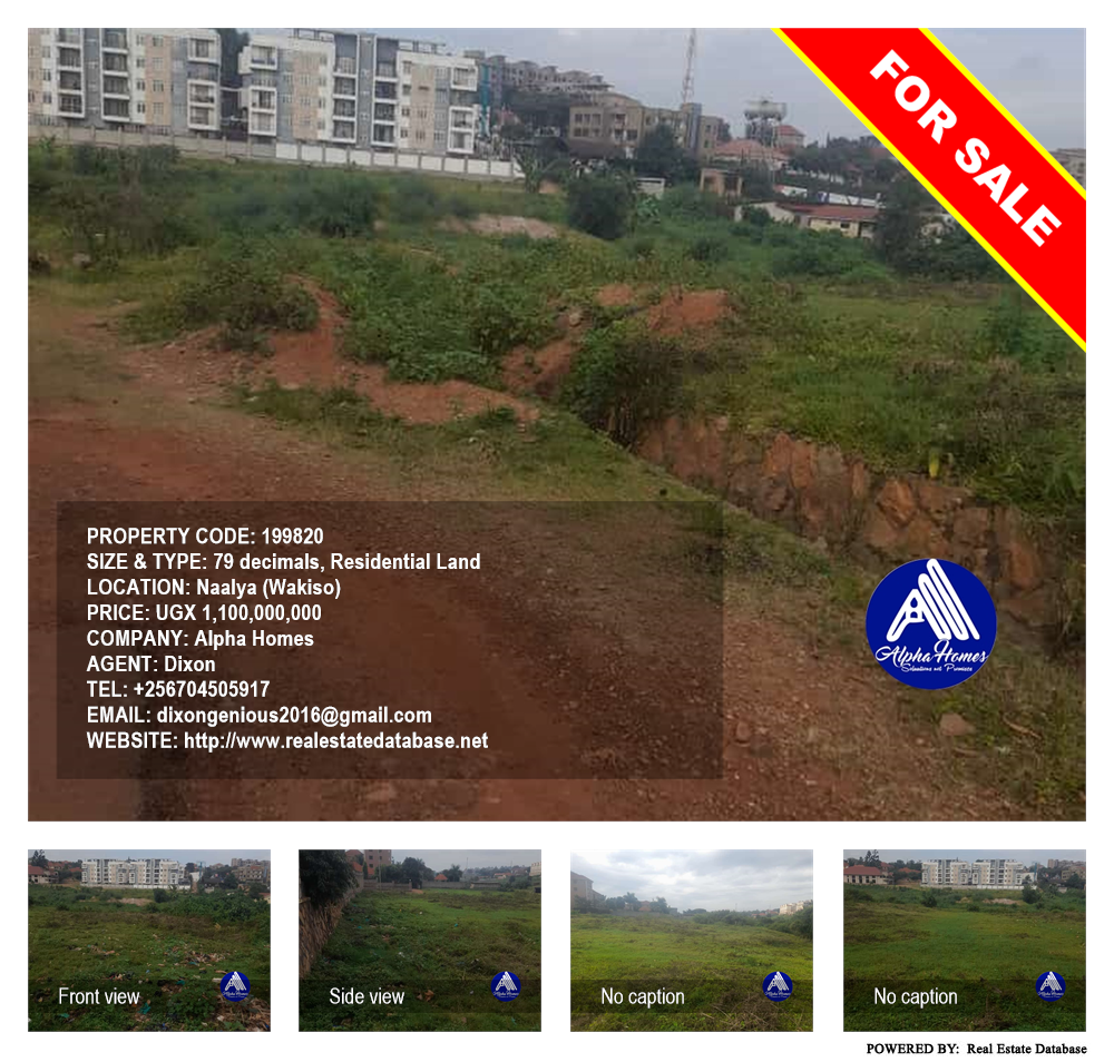 Residential Land  for sale in Naalya Wakiso Uganda, code: 199820