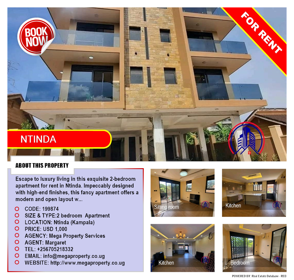 2 bedroom Apartment  for rent in Ntinda Kampala Uganda, code: 199874