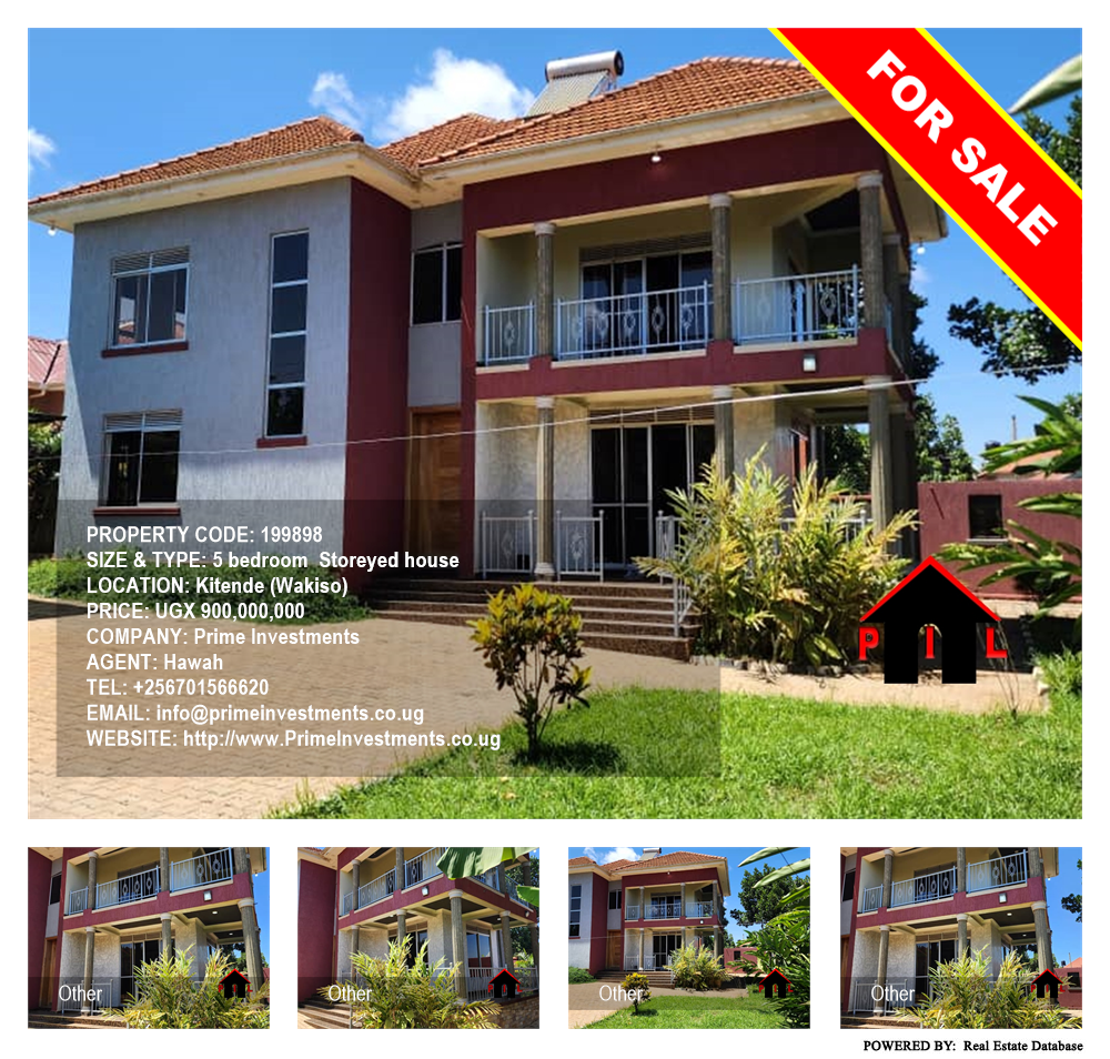 5 bedroom Storeyed house  for sale in Kitende Wakiso Uganda, code: 199898
