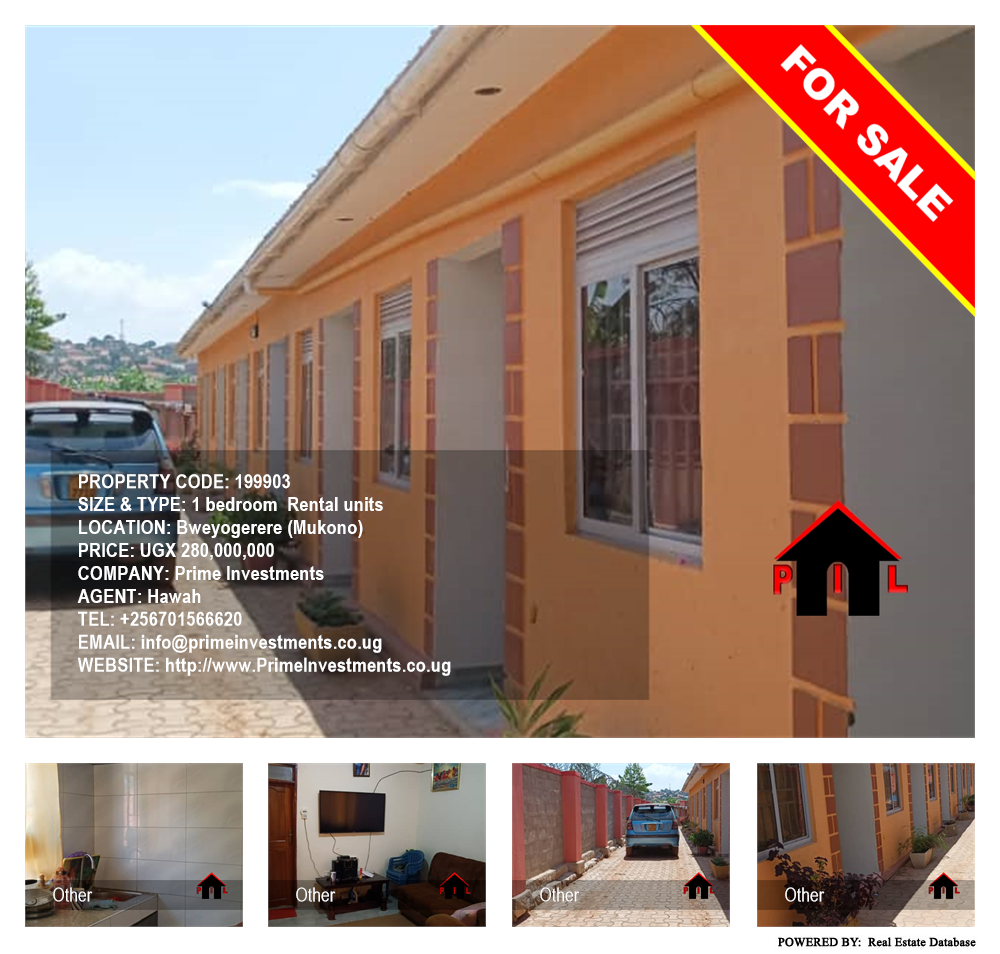 1 bedroom Rental units  for sale in Bweyogerere Mukono Uganda, code: 199903