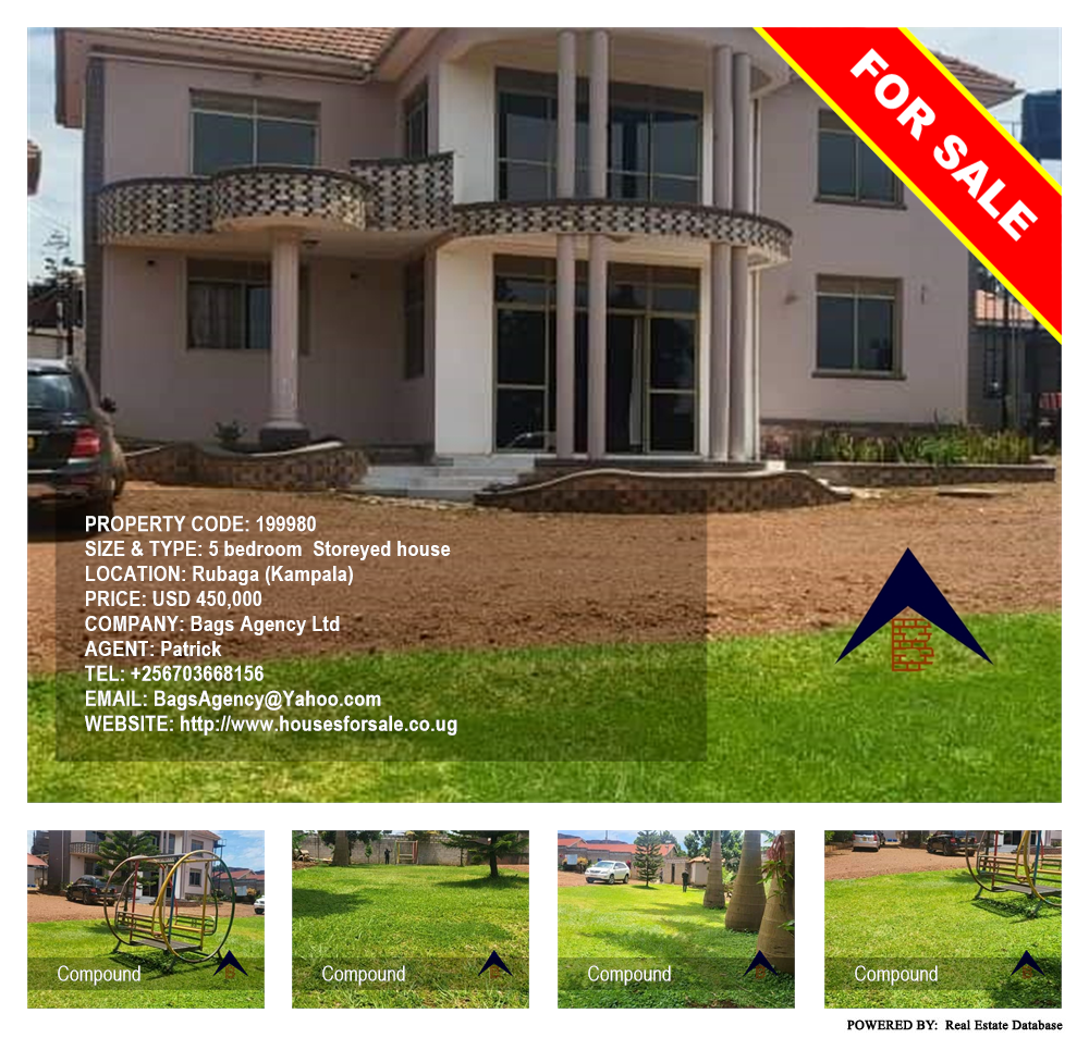 5 bedroom Storeyed house  for sale in Rubaga Kampala Uganda, code: 199980