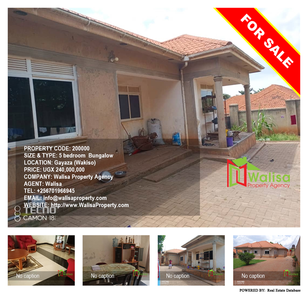 5 bedroom Bungalow  for sale in Gayaza Wakiso Uganda, code: 200000