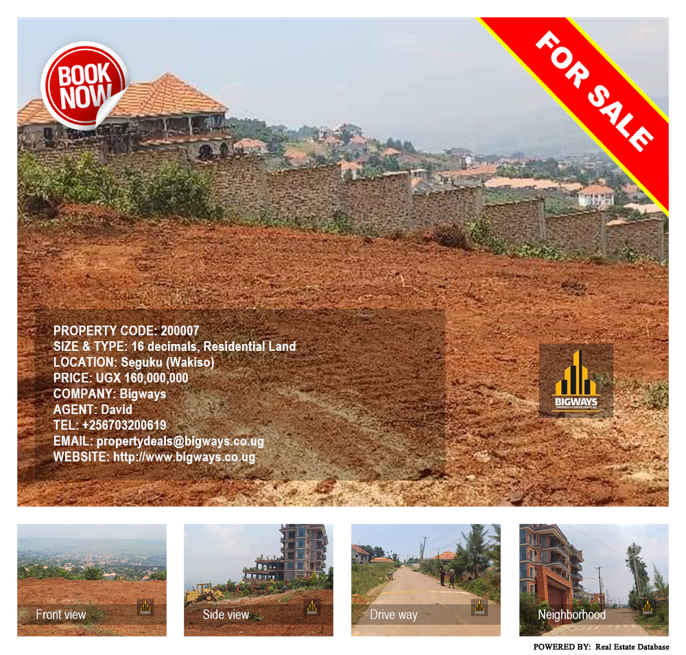 Residential Land  for sale in Seguku Wakiso Uganda, code: 200007