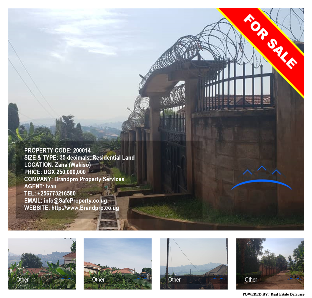 Residential Land  for sale in Zana Wakiso Uganda, code: 200014
