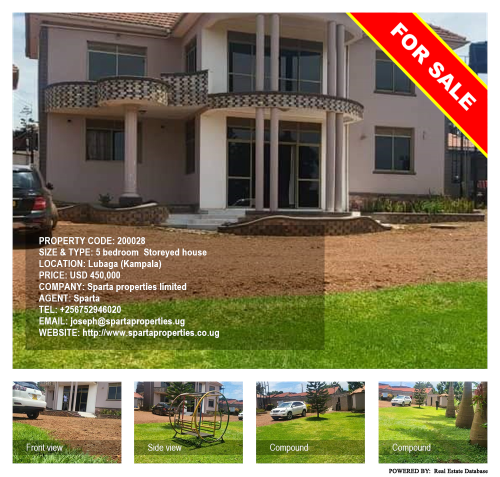5 bedroom Storeyed house  for sale in Lubaga Kampala Uganda, code: 200028