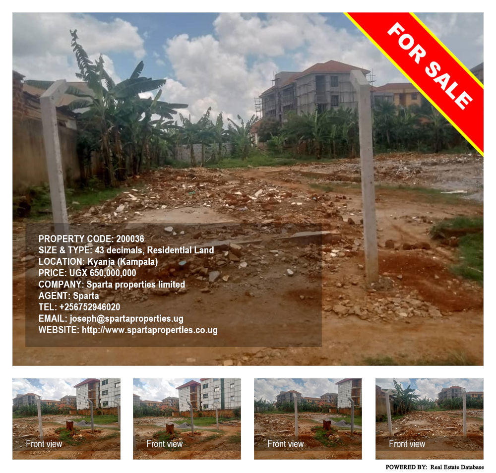 Residential Land  for sale in Kyanja Kampala Uganda, code: 200036