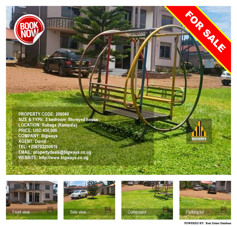 5 bedroom Storeyed house  for sale in Rubaga Kampala Uganda, code: 200060