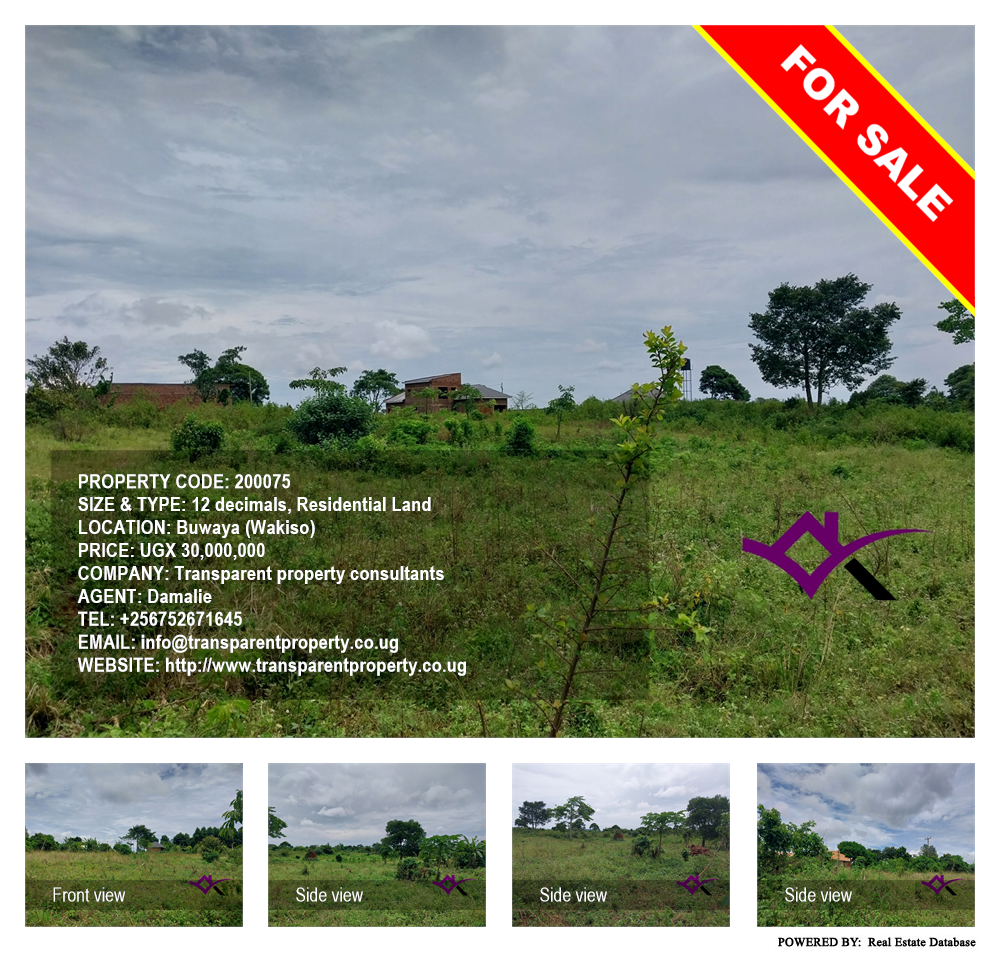 Residential Land  for sale in Buwaya Wakiso Uganda, code: 200075