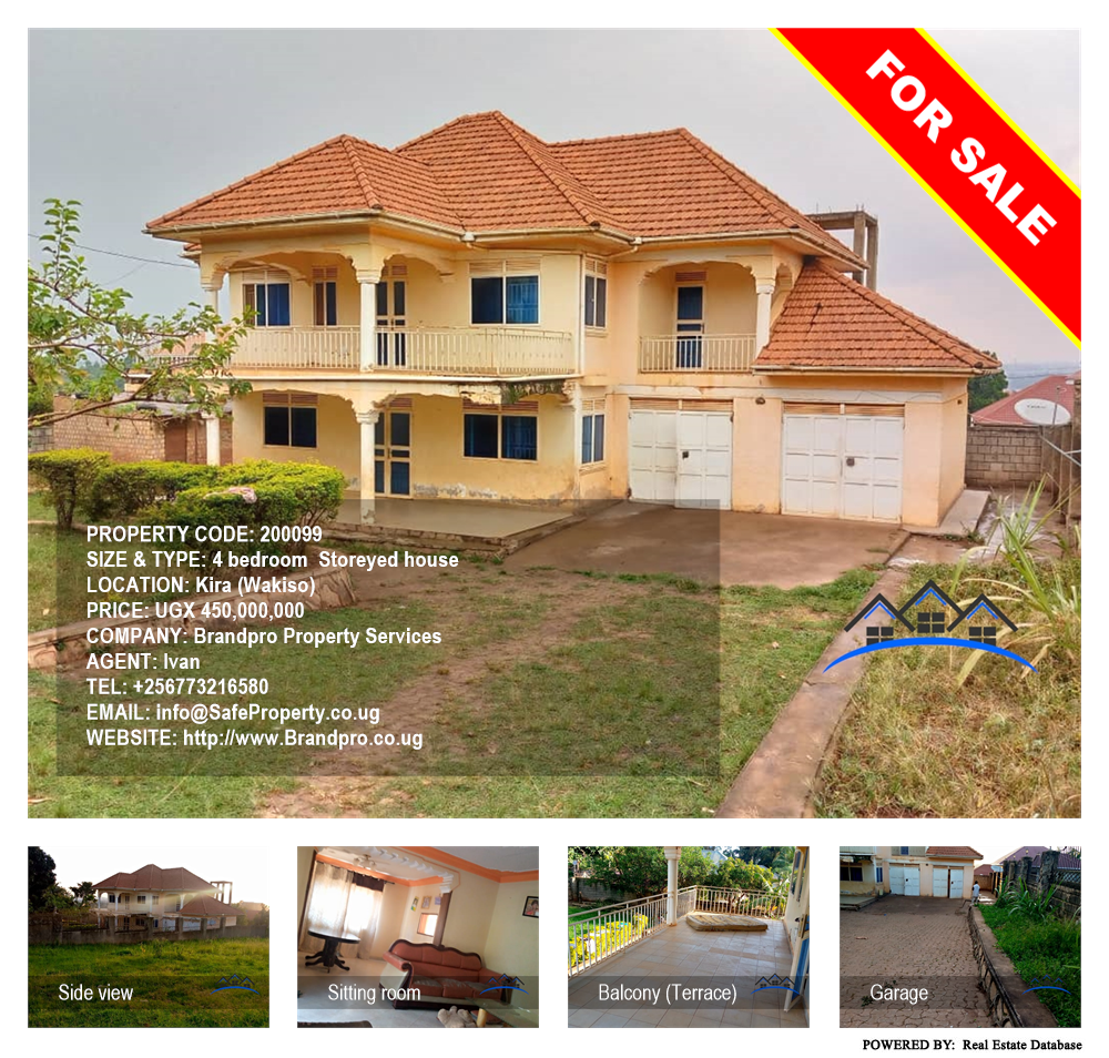 4 bedroom Storeyed house  for sale in Kira Wakiso Uganda, code: 200099