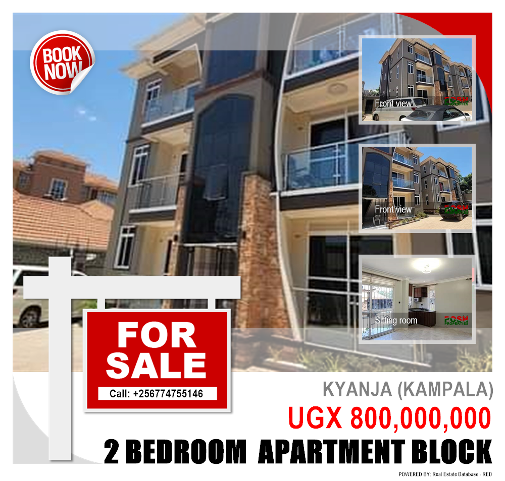 2 bedroom Apartment block  for sale in Kyanja Kampala Uganda, code: 200116