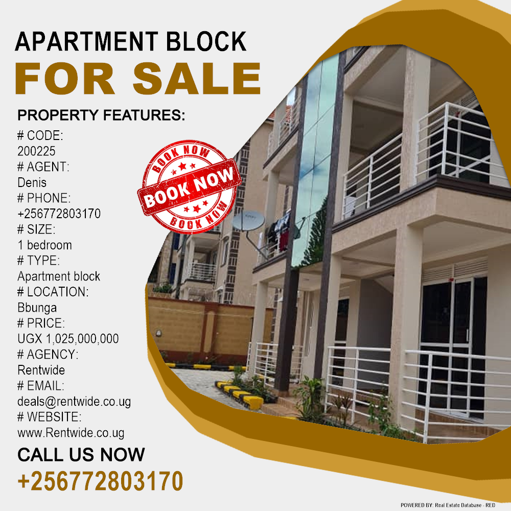 1 bedroom Apartment block  for sale in Bbunga Kampala Uganda, code: 200225