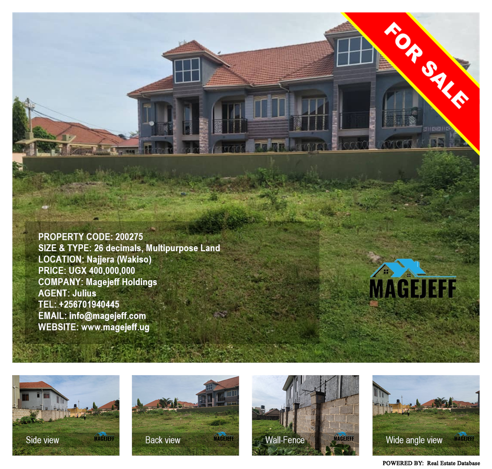 Multipurpose Land  for sale in Najjera Wakiso Uganda, code: 200275