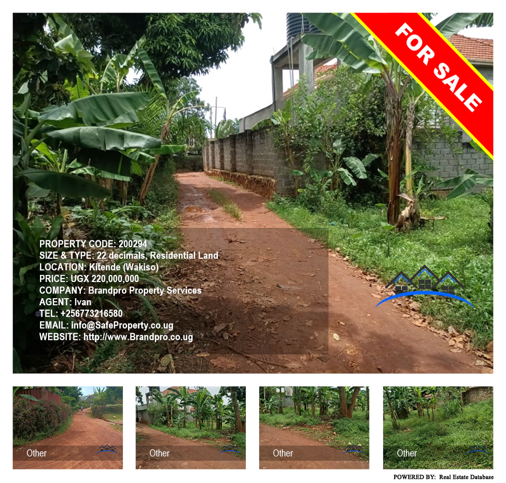 Residential Land  for sale in Kitende Wakiso Uganda, code: 200294