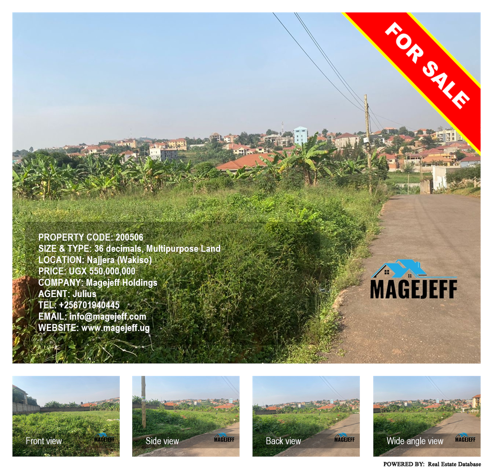 Multipurpose Land  for sale in Najjera Wakiso Uganda, code: 200506