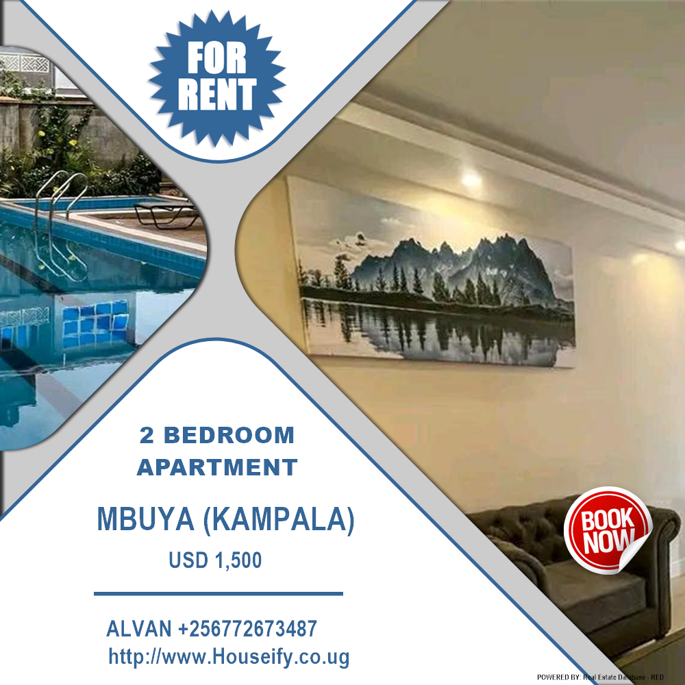 2 bedroom Apartment  for rent in Mbuya Kampala Uganda, code: 200660