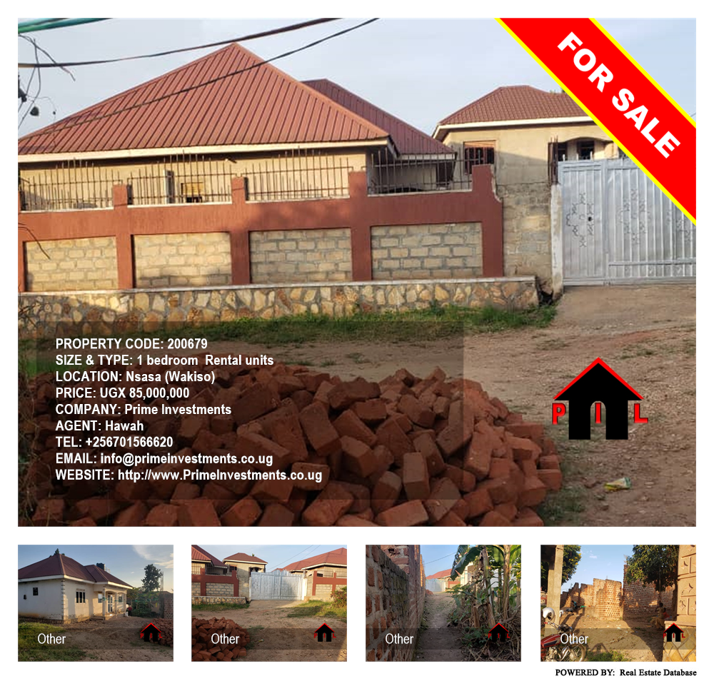 1 bedroom Rental units  for sale in Nsasa Wakiso Uganda, code: 200679
