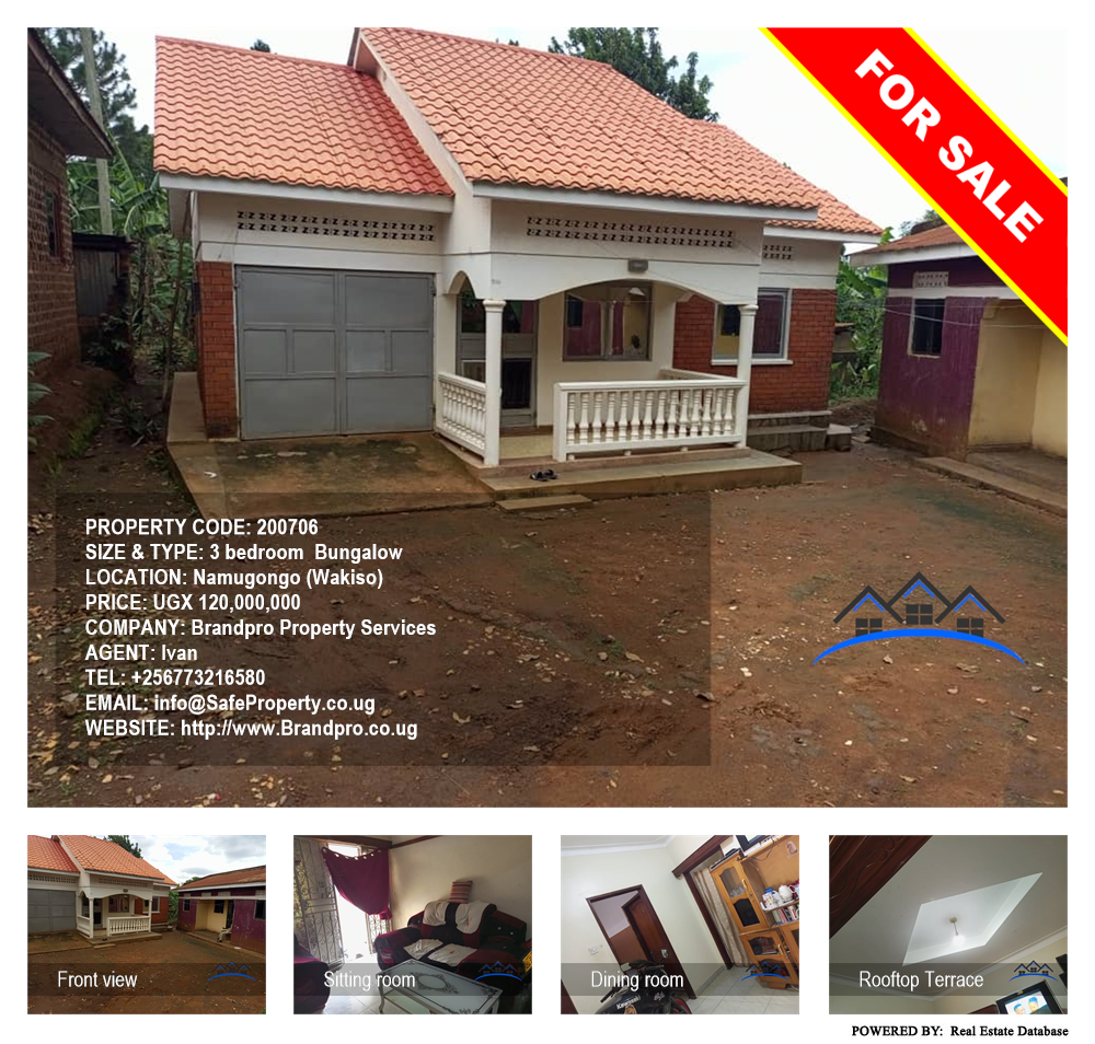 3 bedroom Bungalow  for sale in Namugongo Wakiso Uganda, code: 200706