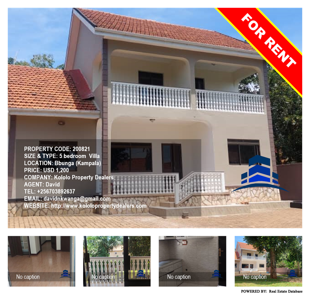 5 bedroom Villa  for rent in Bbunga Kampala Uganda, code: 200821