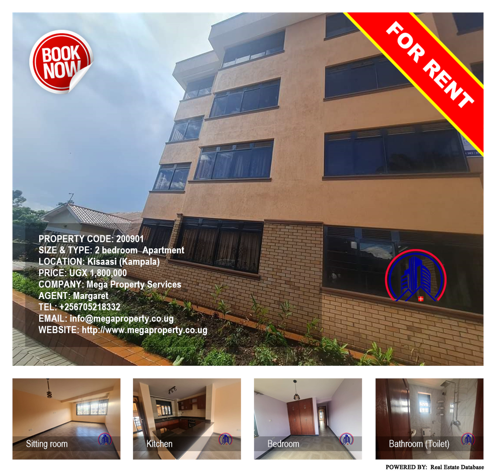 2 bedroom Apartment  for rent in Kisaasi Kampala Uganda, code: 200901
