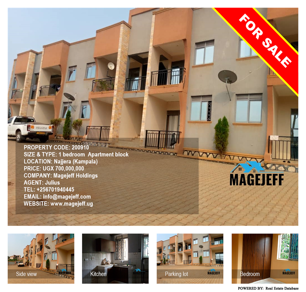 1 bedroom Apartment block  for sale in Najjera Kampala Uganda, code: 200910