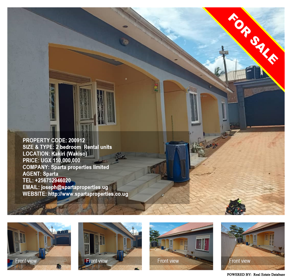 2 bedroom Rental units  for sale in Kakiri Wakiso Uganda, code: 200912
