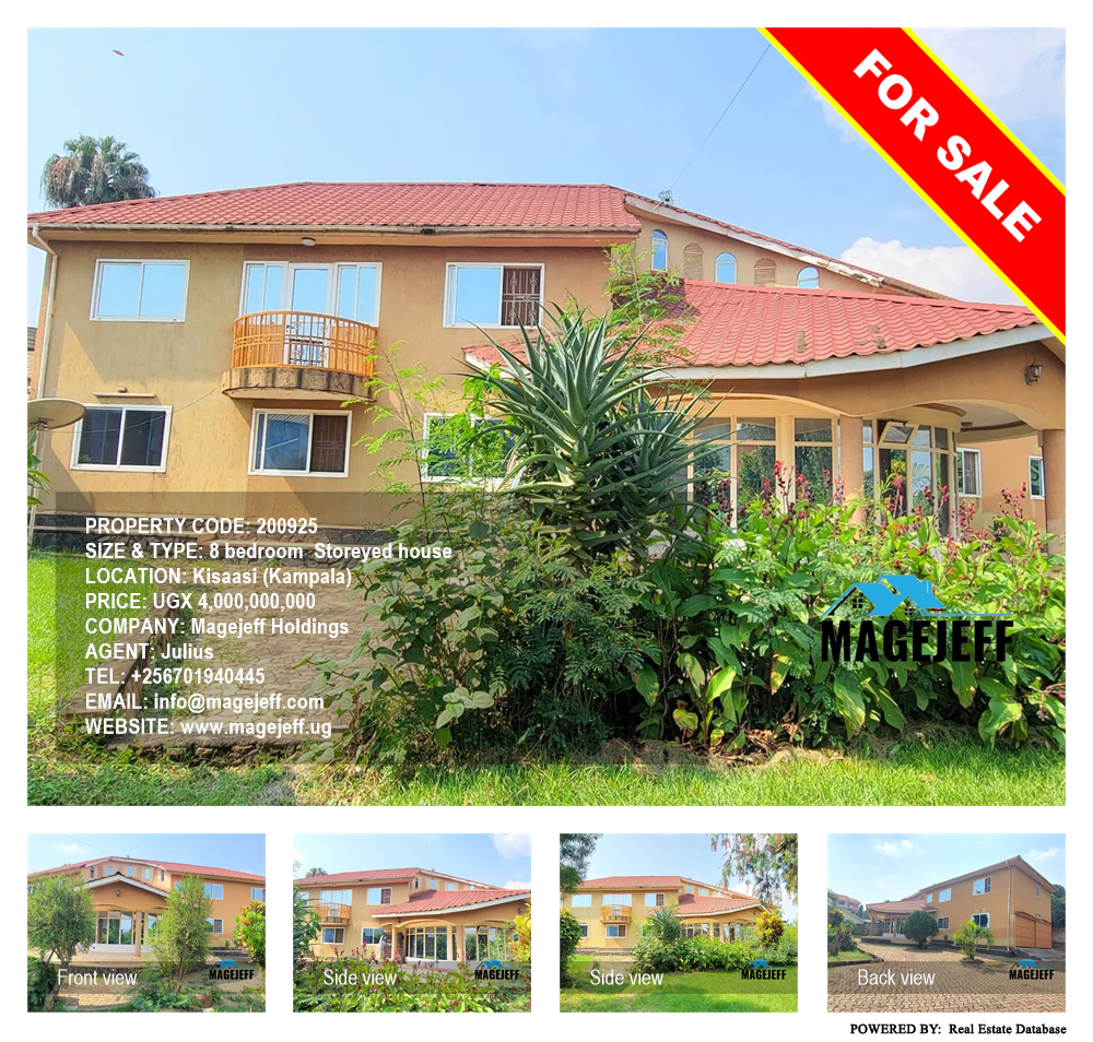 8 bedroom Storeyed house  for sale in Kisaasi Kampala Uganda, code: 200925