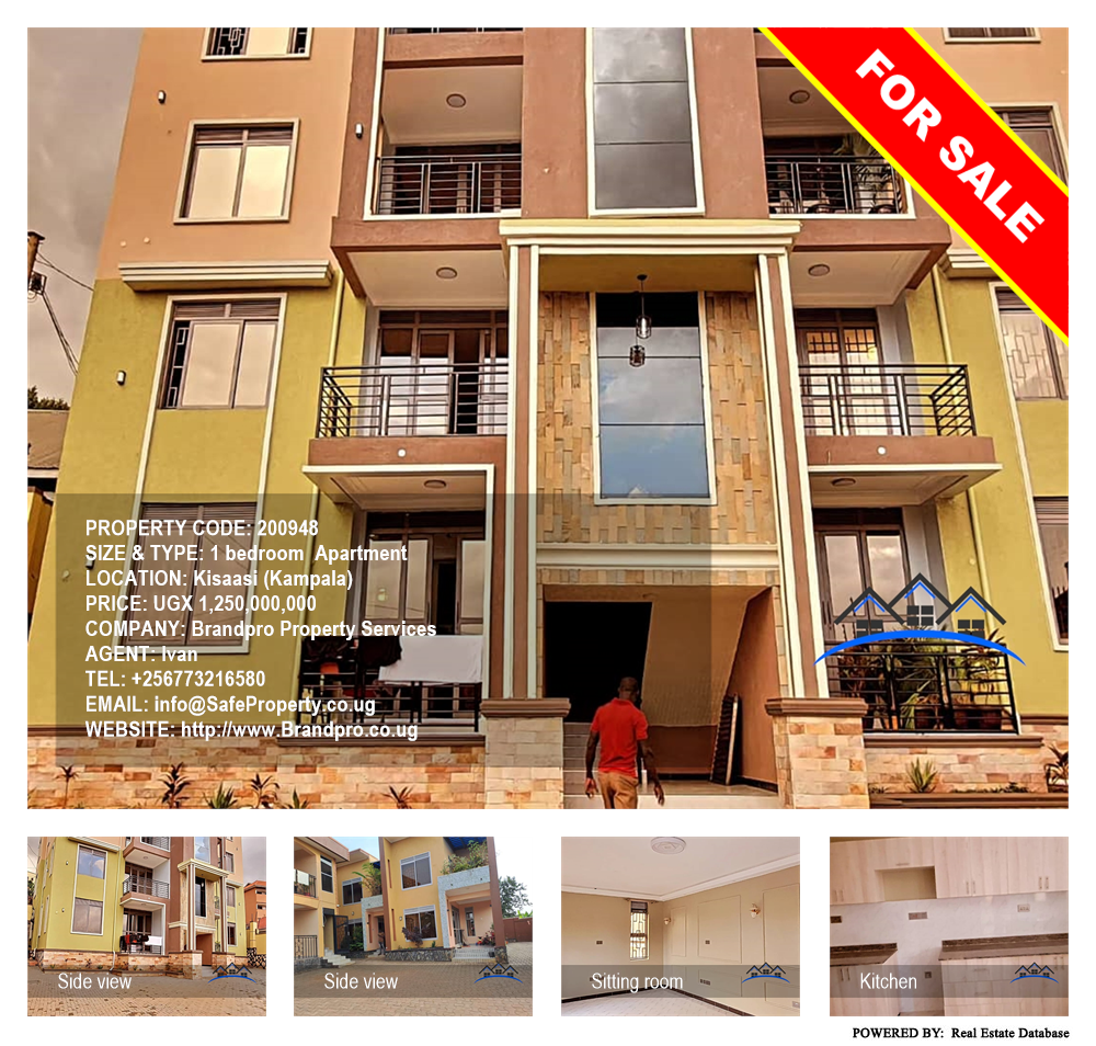 1 bedroom Apartment  for sale in Kisaasi Kampala Uganda, code: 200948