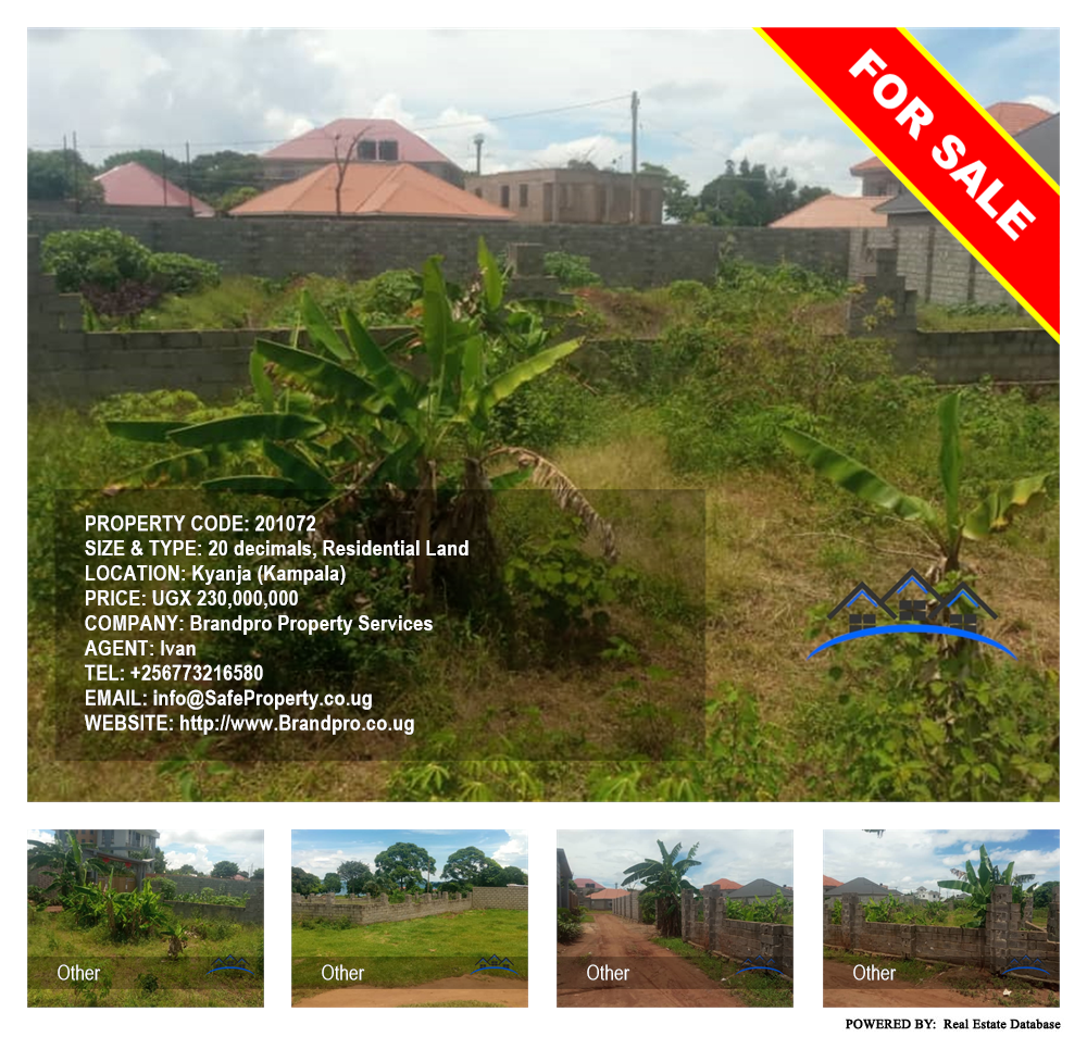 Residential Land  for sale in Kyanja Kampala Uganda, code: 201072