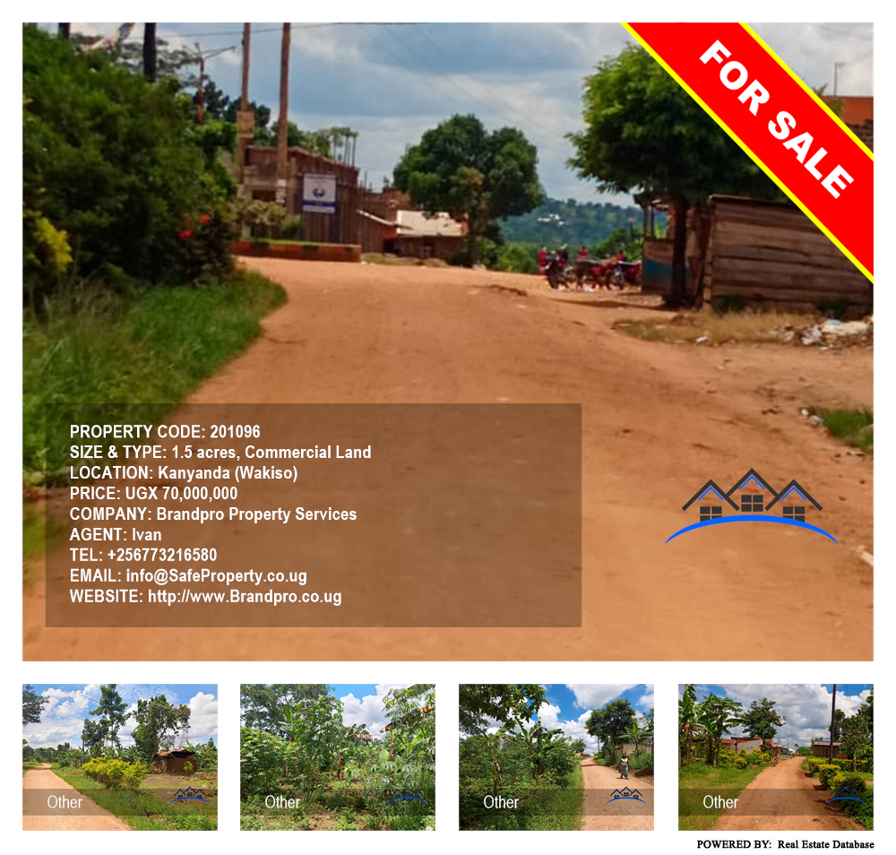 Commercial Land  for sale in Kanyanda Wakiso Uganda, code: 201096