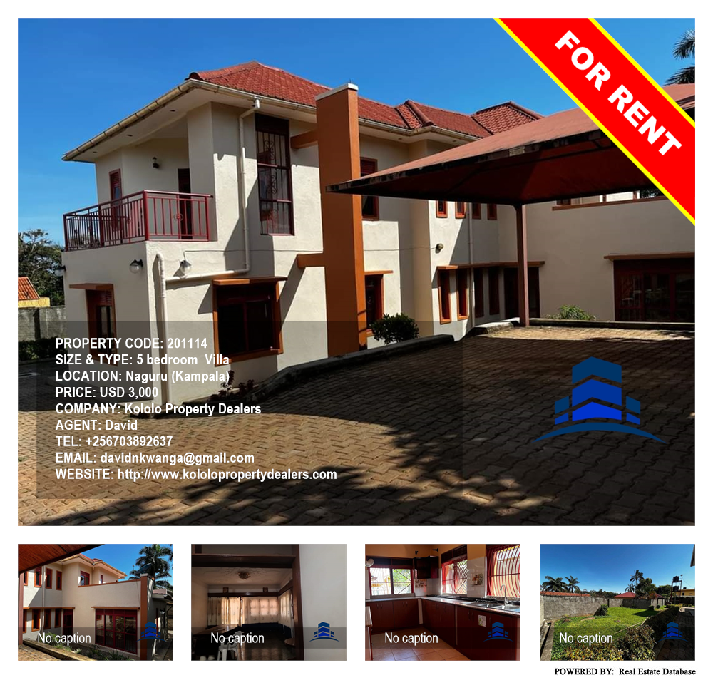 5 bedroom Villa  for rent in Naguru Kampala Uganda, code: 201114