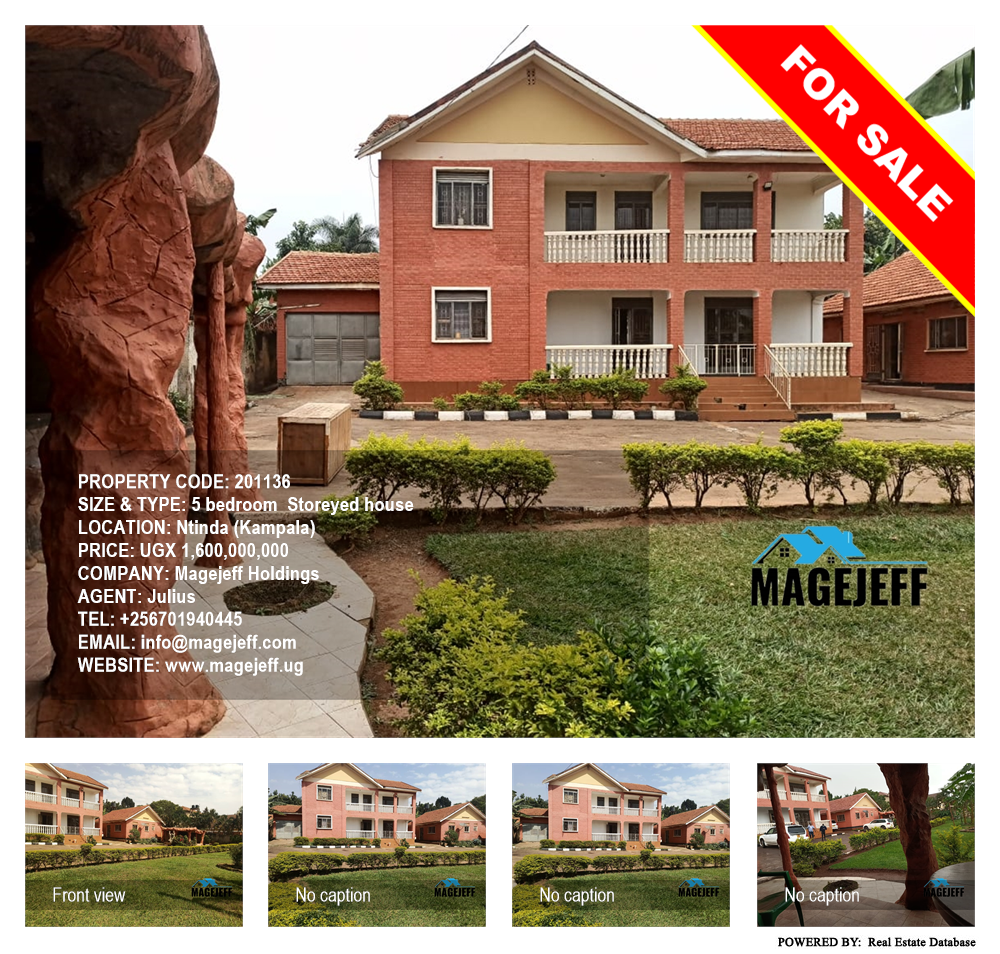 5 bedroom Storeyed house  for sale in Ntinda Kampala Uganda, code: 201136