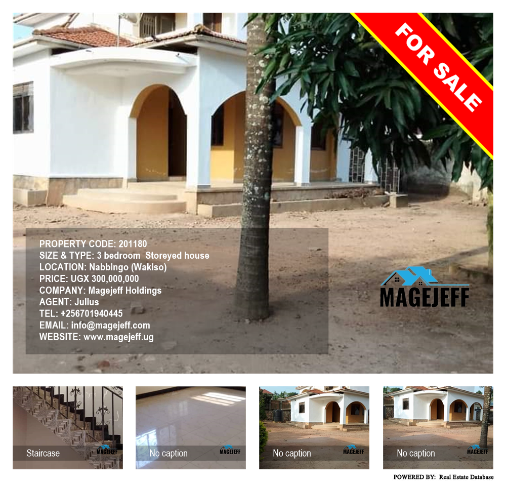 3 bedroom Storeyed house  for sale in Nabbingo Wakiso Uganda, code: 201180