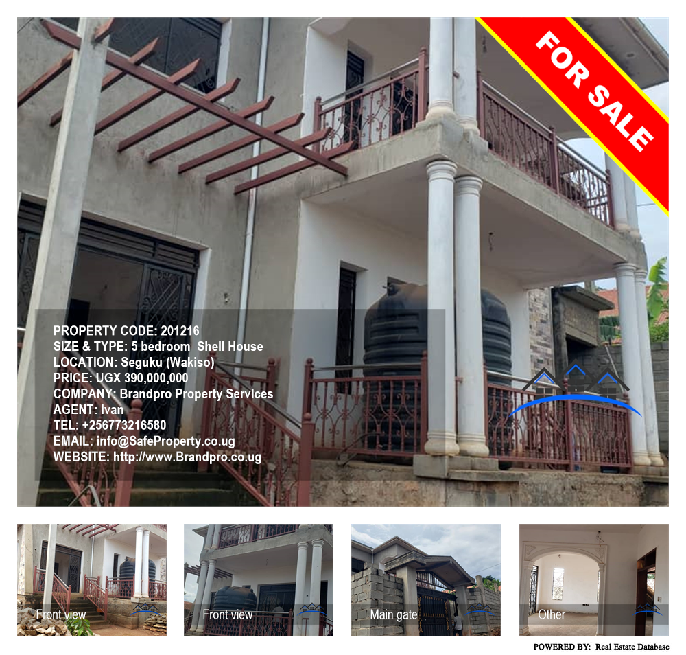 5 bedroom Shell House  for sale in Seguku Wakiso Uganda, code: 201216