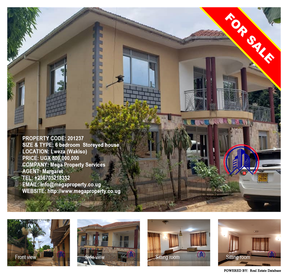 6 bedroom Storeyed house  for sale in Lweza Wakiso Uganda, code: 201237