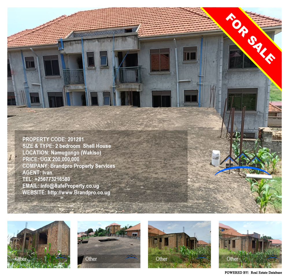 2 bedroom Shell House  for sale in Namugongo Wakiso Uganda, code: 201281