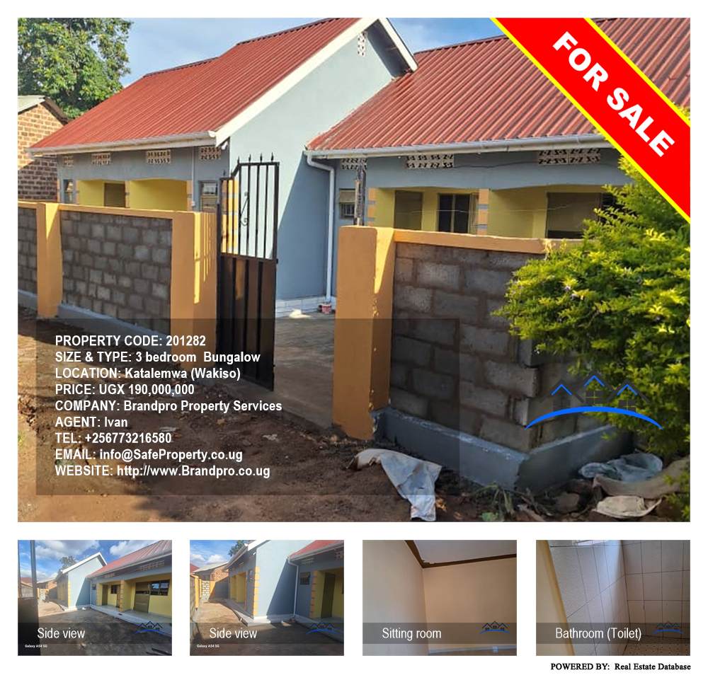 3 bedroom Bungalow  for sale in Katalemwa Wakiso Uganda, code: 201282