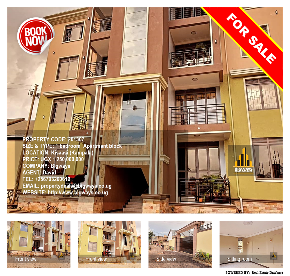 1 bedroom Apartment block  for sale in Kisaasi Kampala Uganda, code: 201307