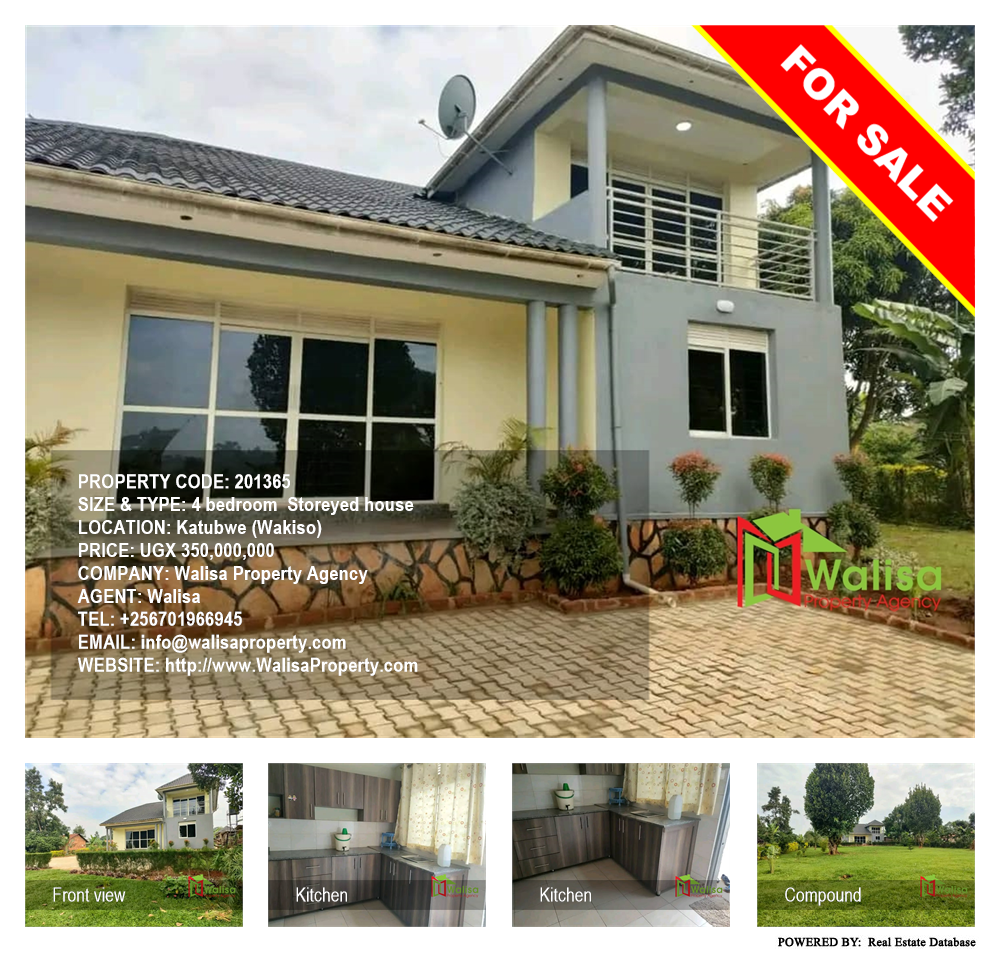 4 bedroom Storeyed house  for sale in Katubwe Wakiso Uganda, code: 201365