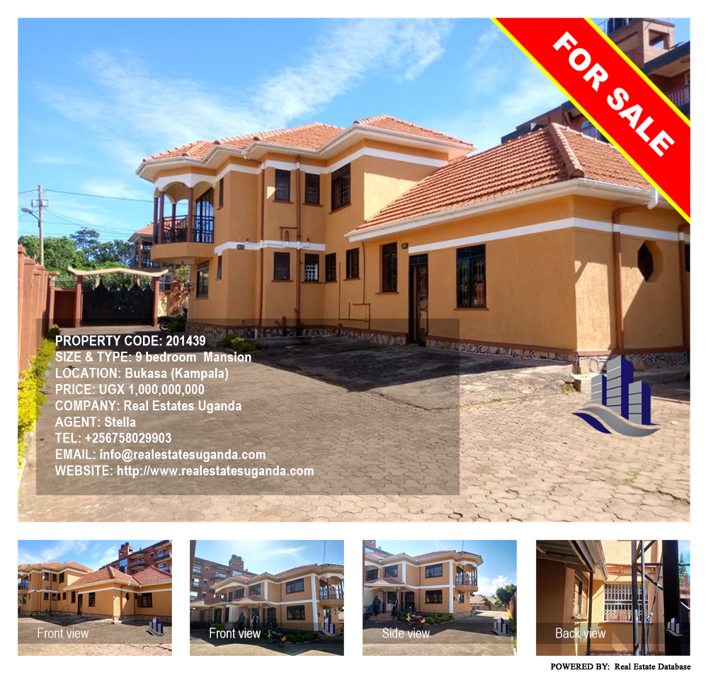 9 bedroom Mansion  for sale in Bukasa Kampala Uganda, code: 201439