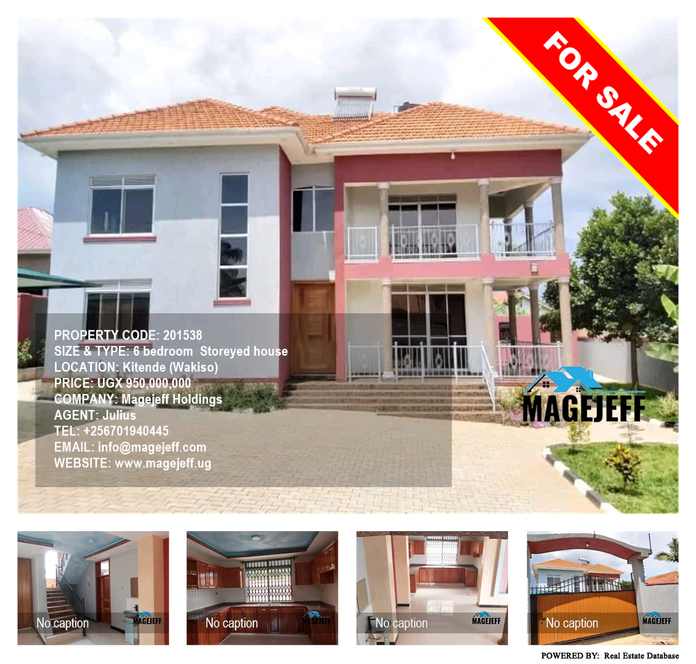 6 bedroom Storeyed house  for sale in Kitende Wakiso Uganda, code: 201538
