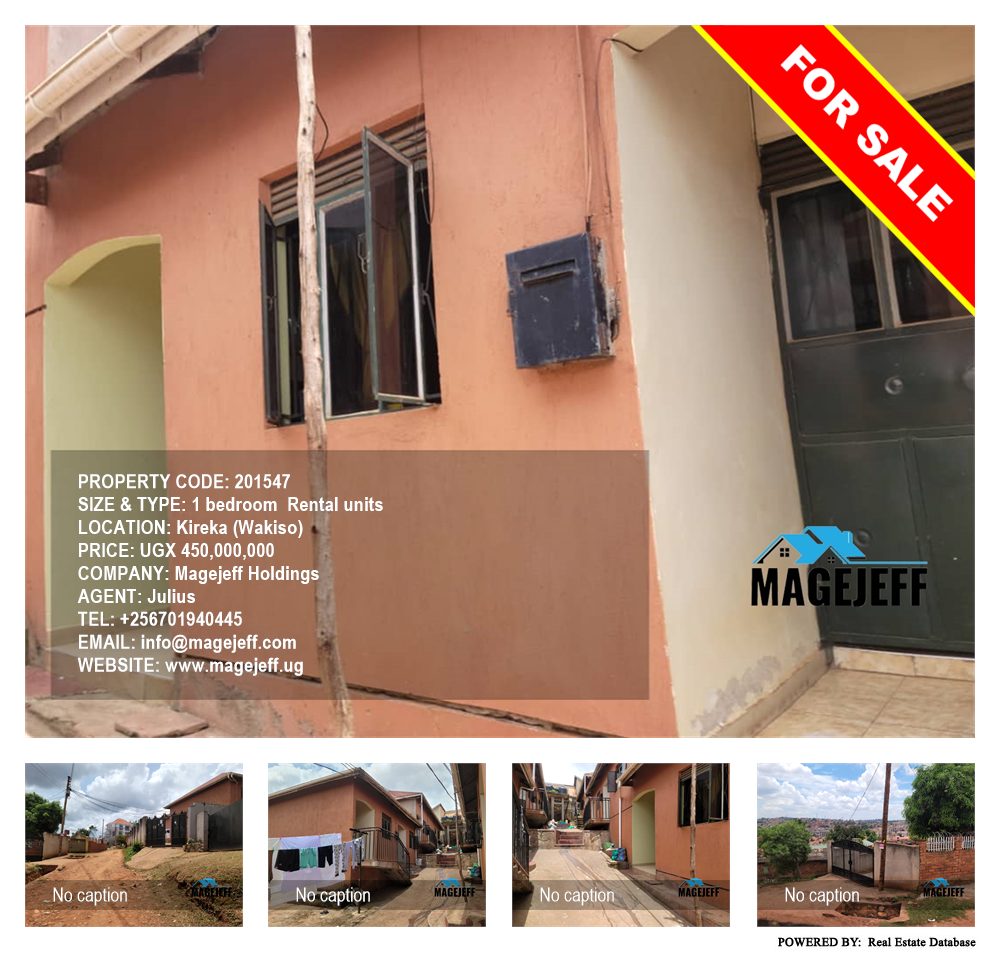1 bedroom Rental units  for sale in Kireka Wakiso Uganda, code: 201547